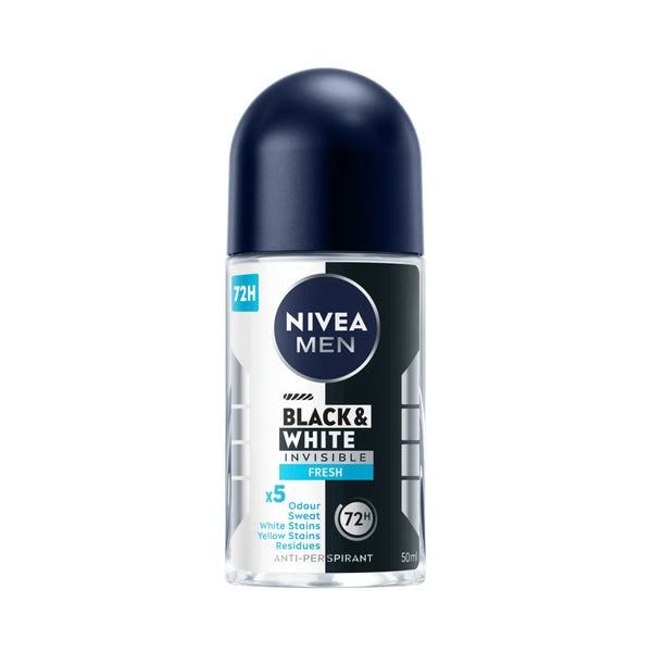 Nivea Men Invisible Black and White Anti-Perspirant Roll-On Deodorant 50ml (highest price)