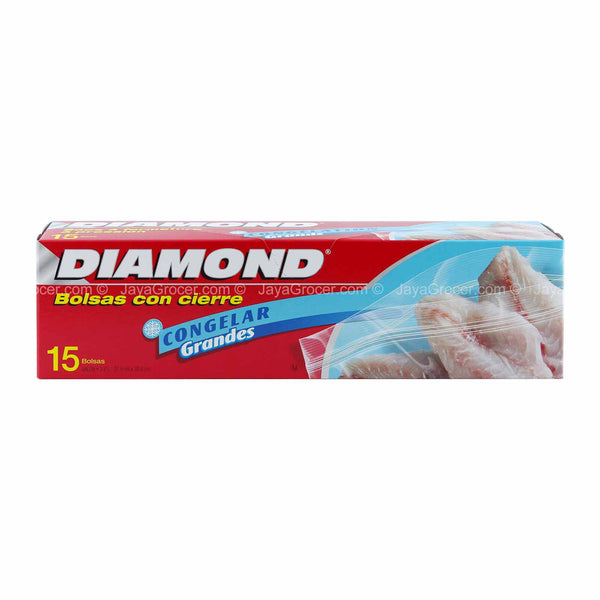 Diamond Freezer Zipper Storage Bags Large 15pcs/pack (highest price)