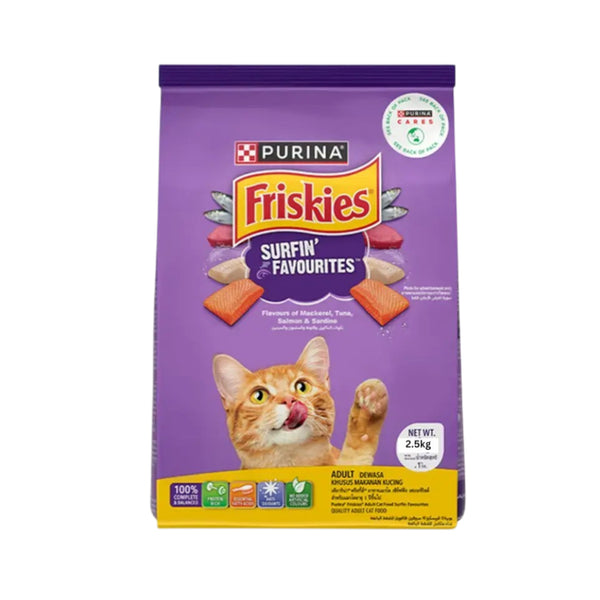 Friskies Adult Surfin Favourites Dry Cat Food 2.5kg