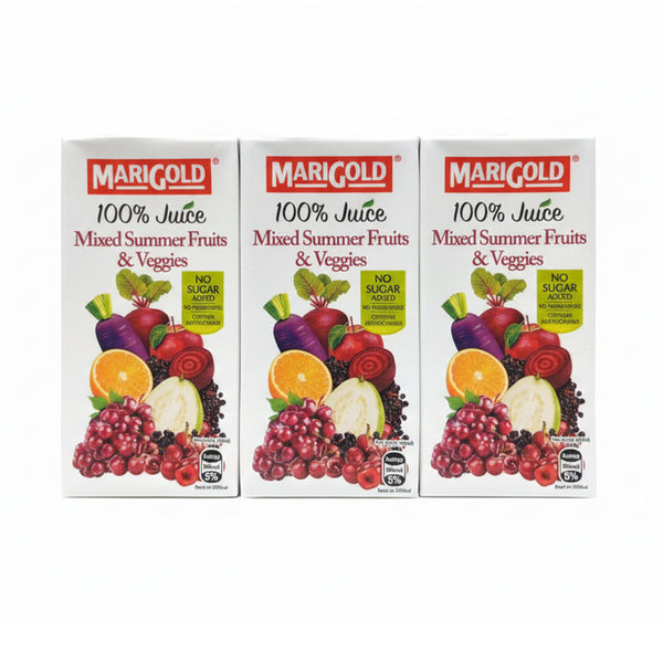 Marigold 100% Juice Purple Veggie Mixed Fruits 200ml x 3 (highest price)
