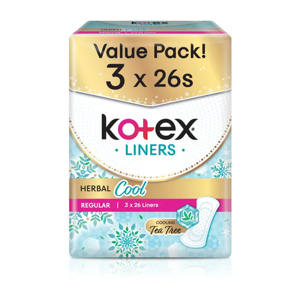 Kotex Liner Herbal Cool Regular 26sheets x 3 (highest price)