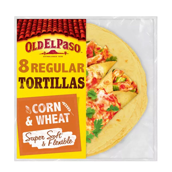 Old El Paso Corn and Wheat 8 Regular Tortilla Wraps 335g (highest price)