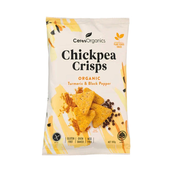 Ceres Organic Chickpea Crackers Turmeric and Black Pepper 100g