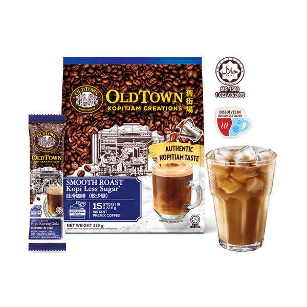 Old Town Kopitiam Smooth Roast Less Sugar 22.6g x 15
