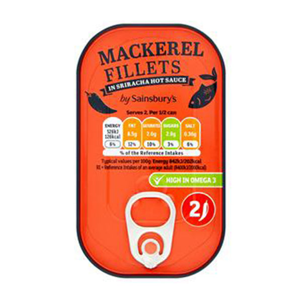 Sainsburys Mackerel Fillet In Sriracha Sauce 125g