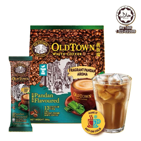 Old Town Pandan Flavoured Instant 3 in 1 Premix White Coffee 30g x 13