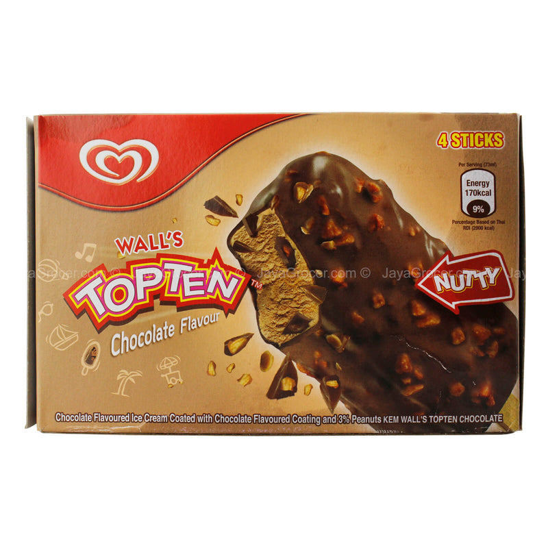 Wall's Top Ten Chocolate Ice Cream 73ml x 4