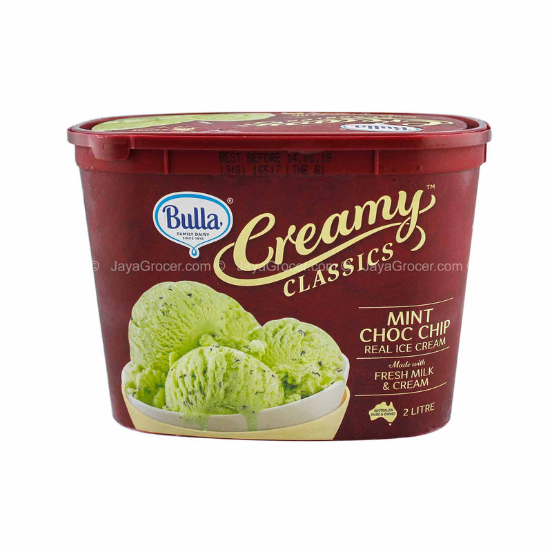 Bulla Creamy Classics Mint Chocolate Chip Real Ice Cream 2L
