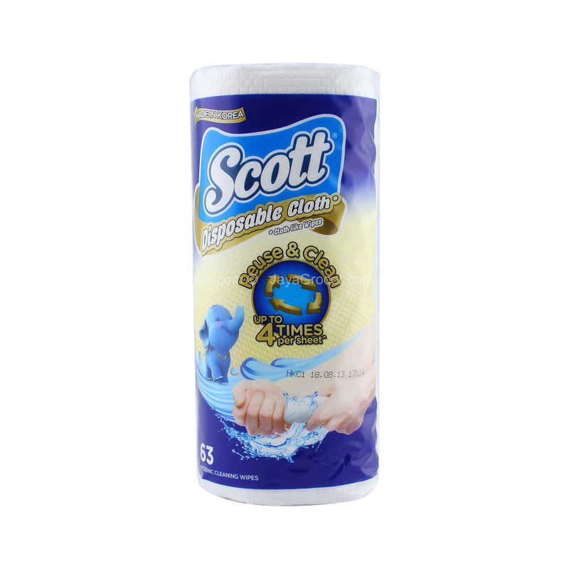 SCOTT CLEANING CLOTH-LIKE WIPES 63'S