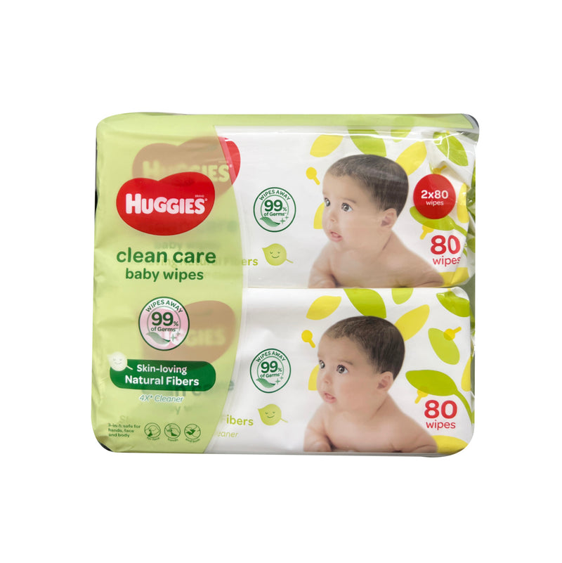 Huggies Baby Wipe Clean Care 80pcs x 2
