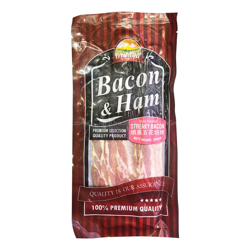 [NON-HALAL] Fresh Deli Smoked Streaky Bacon 200g