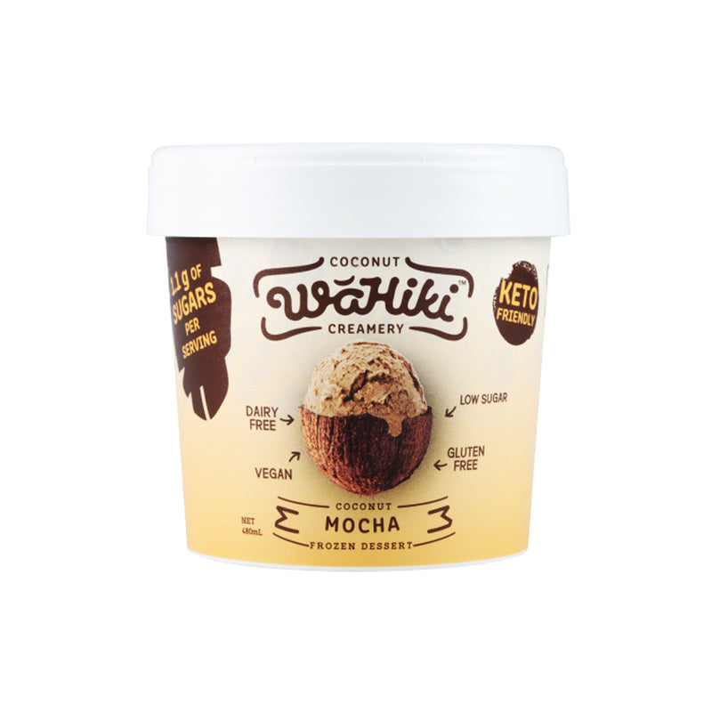 Wahiki Dairy Free Coconut Ice Cream Mocha 480ml