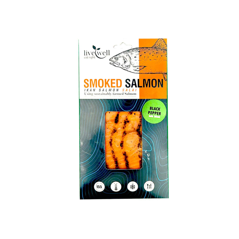 Live Well Smoked Salmon (Black Pepper) 75g