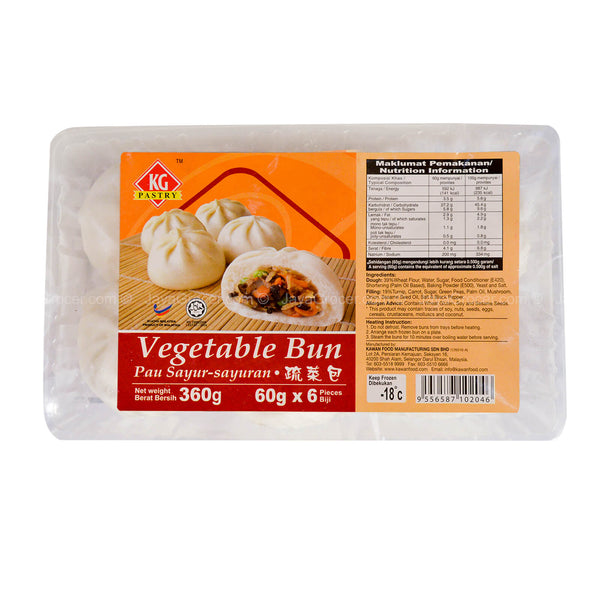 KG Pastry Vegetable Bun 360g