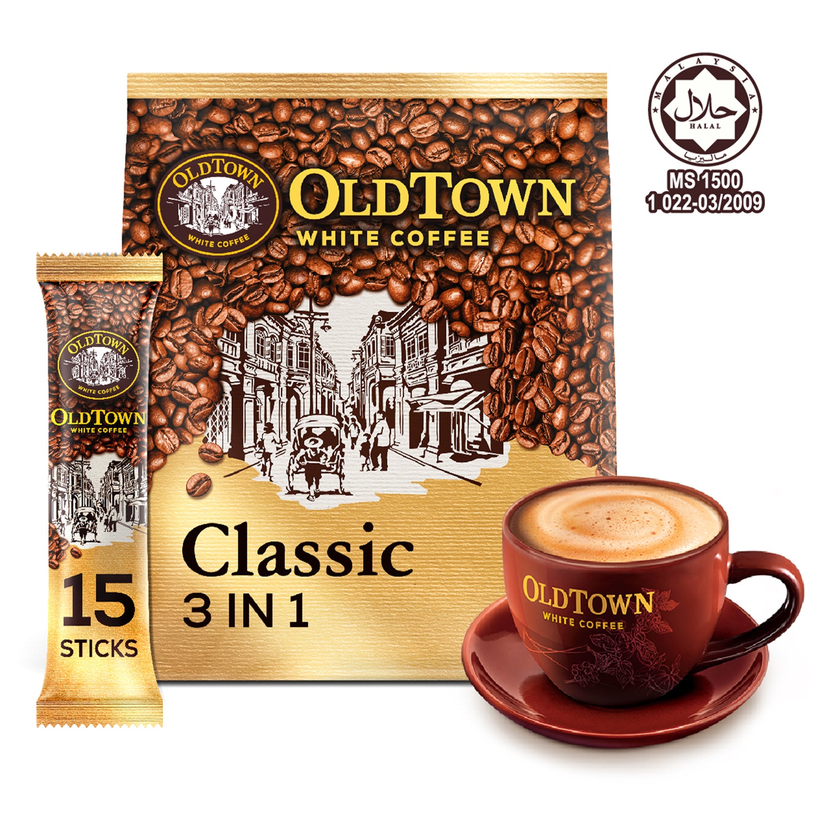 Old Town Classic 3 in 1 White Coffee 35g x 15