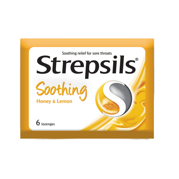 Strepsils Lozenges for Sore Throats Honey Lemon Soothing 6pcs/pack (highest price)