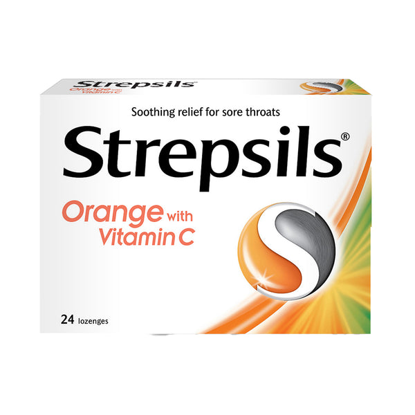 Strepsils Lozenges for Sore Throats Orange With Vitamin C 6pcs/pack (highest price)