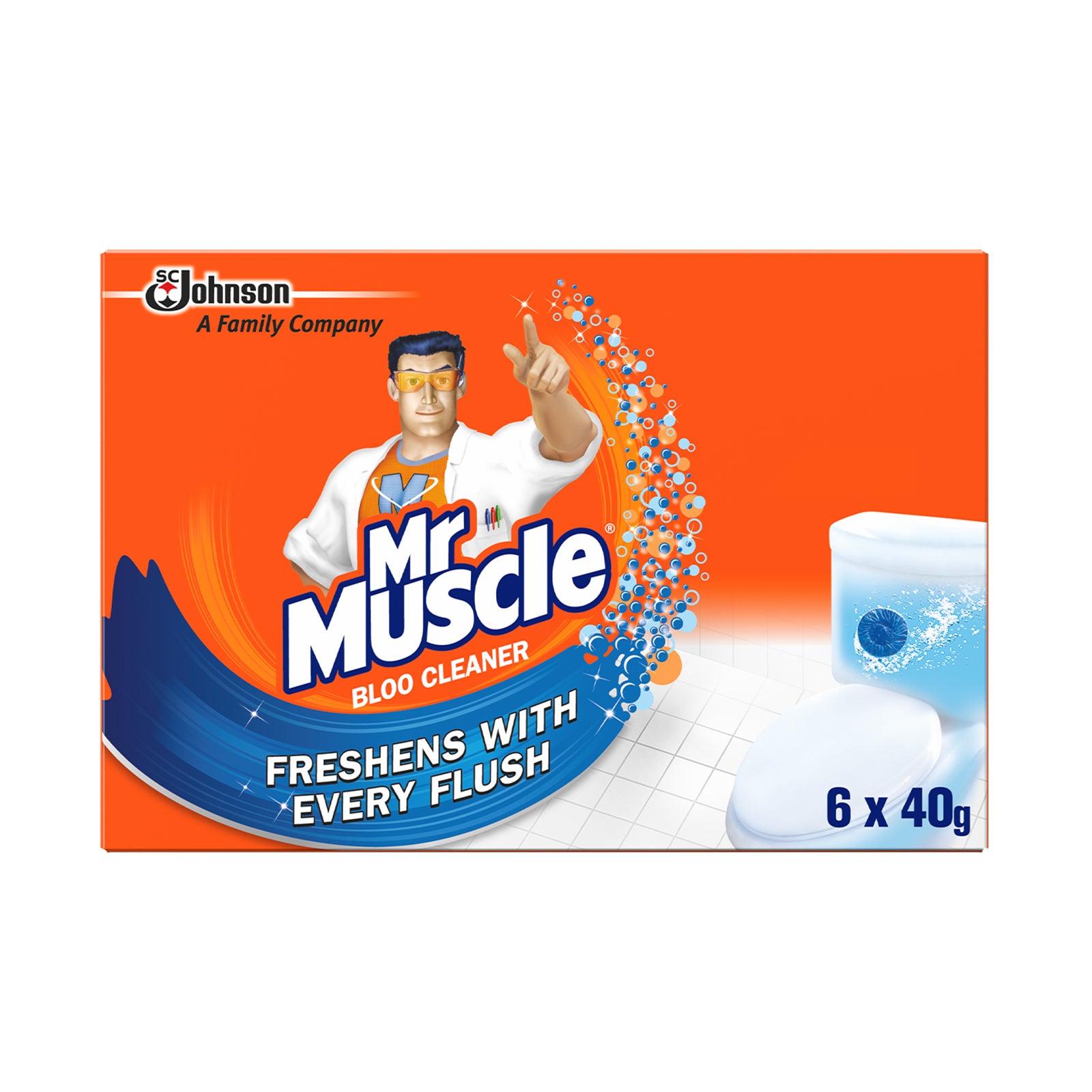 Mr Muscle Kiwi Kleen Bloo Cleaner 40g x 6