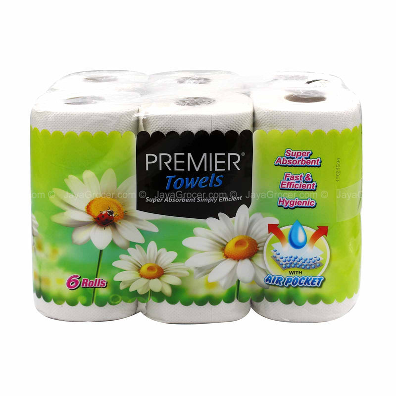 Premier Disposable Household Towels 60sheets x 6