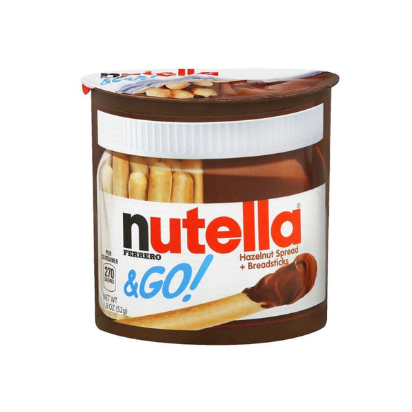Nutella Fererro N Go Hazelnut Spread with Breadsticks Snack 52g (highest price)