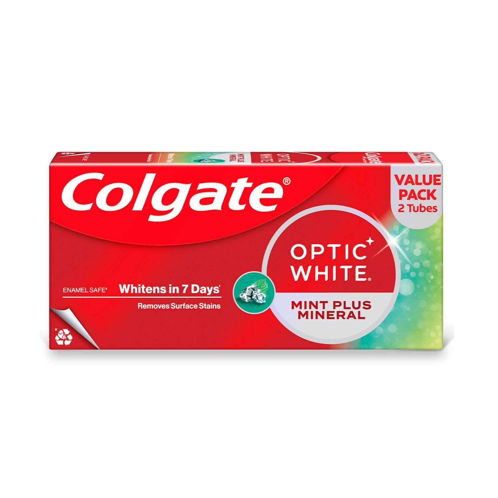 Colgate Optic White Sparkling Mint Toothpaste 100g x 2