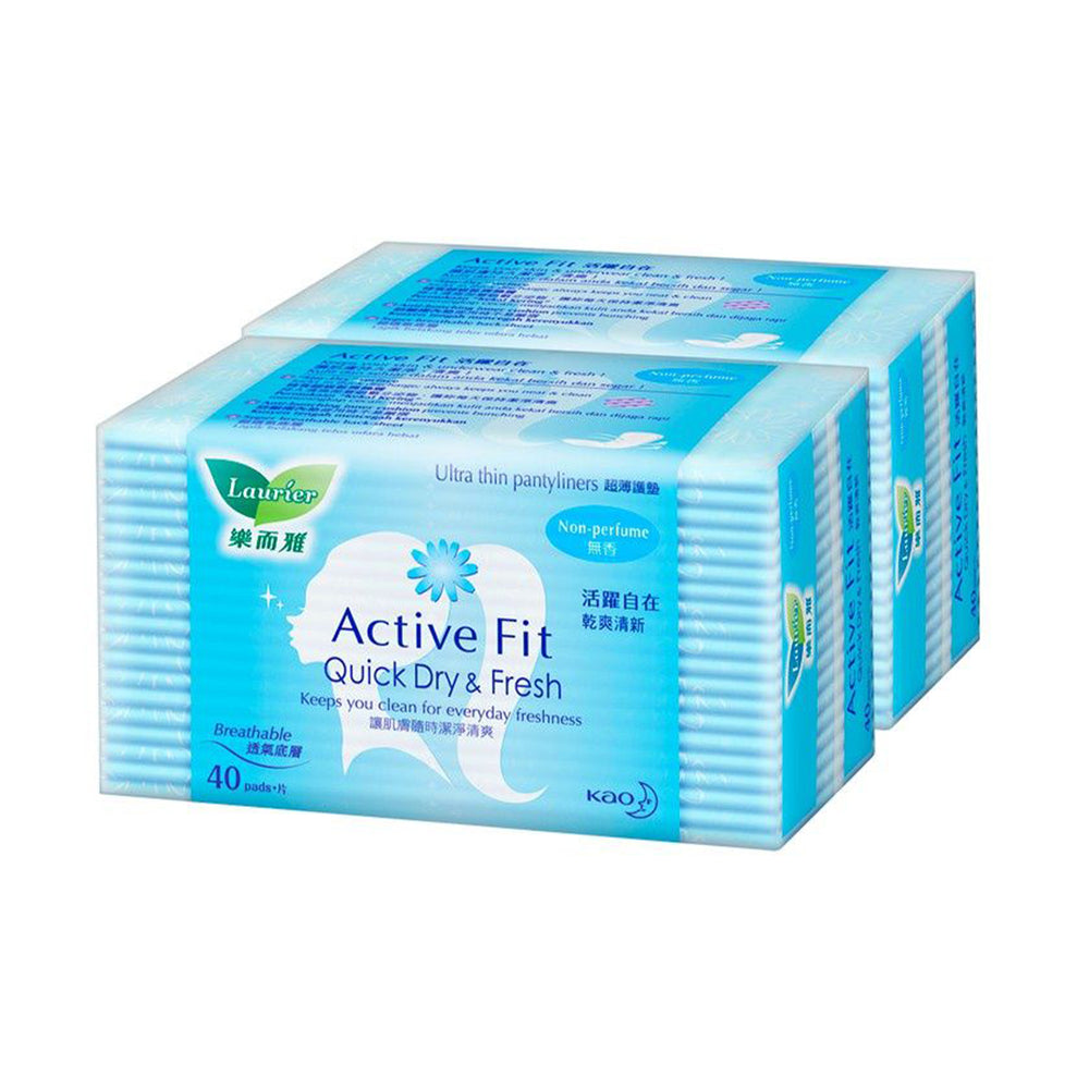 Laurier Active Fit Pantyliner Non-Perfumed 80pcs/pack