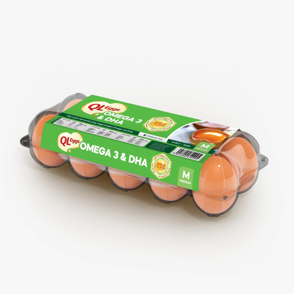QL Omega Eggs with Omega 3 and DHA (Medium) 10pcs/pack
