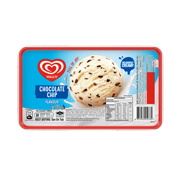 Walls Classic Chocolate Chip Ice Cream Tub 1.4L (highest price)
