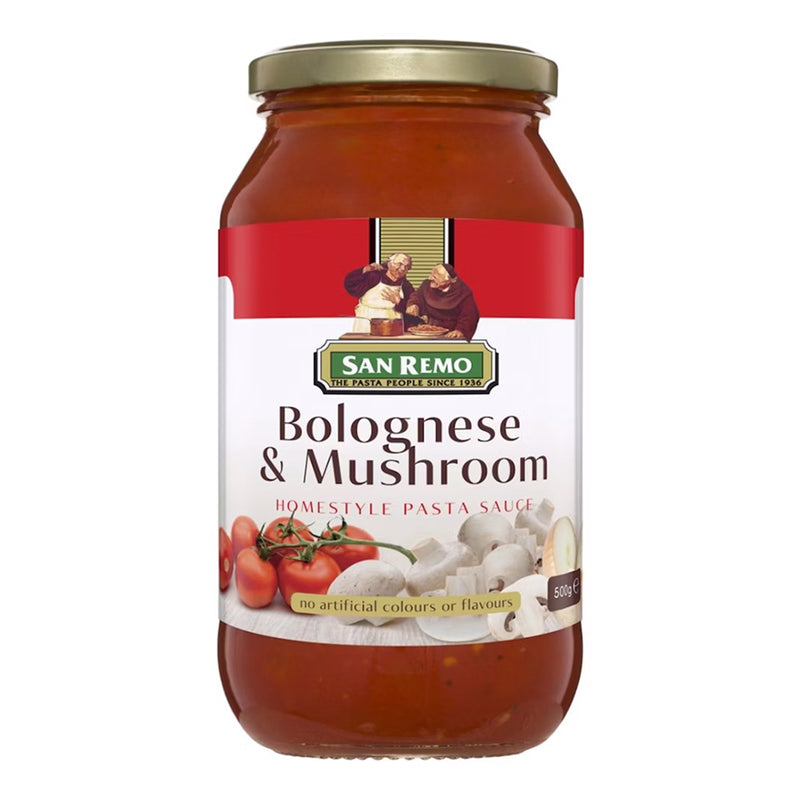 San Remo Bolognese and Mushroom Homestyle Pasta Sauce 500g