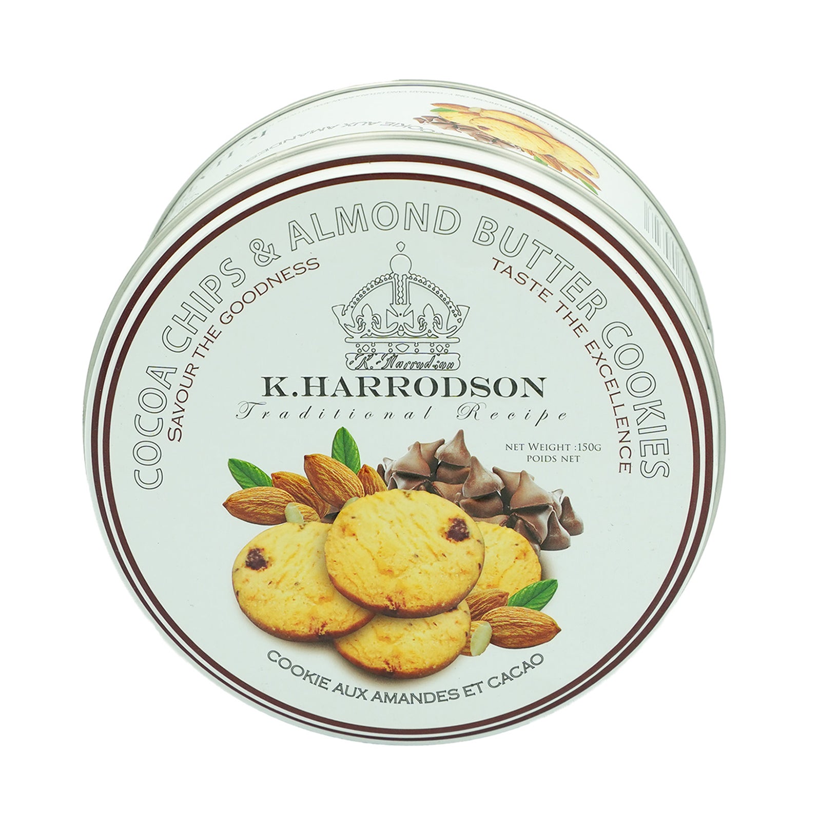 K Harrodson Cocoa Chip Almond Butter Cookies 150g