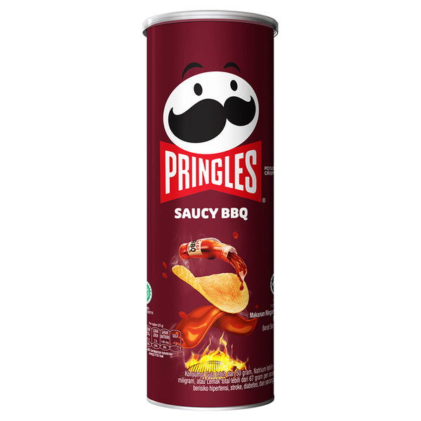 Pringles Saucy BBQ Potato Crisps 102g