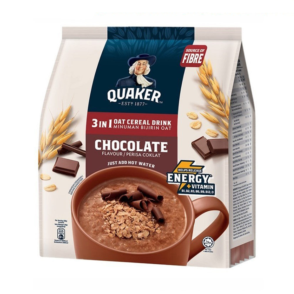 Quaker 3 in 1 Vital Chocolate Cereal Drink 28g x 15