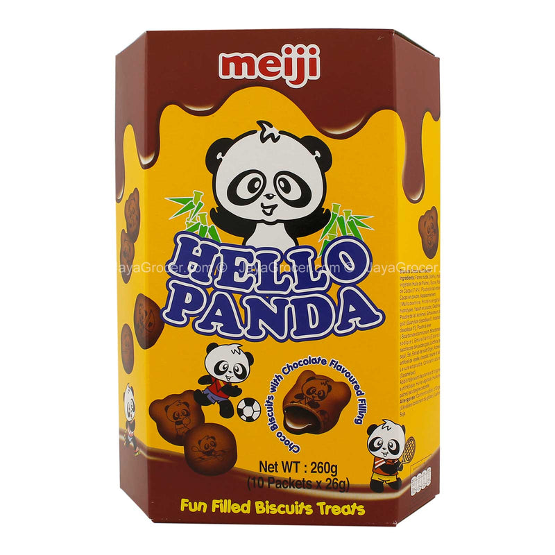 Meiji Hello Panda Choco Biscuits with Chocolate Flavoured Filling 26g x 10