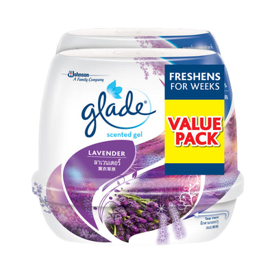 Glade Lavender Scented Gel Air Freshener 180g x 2