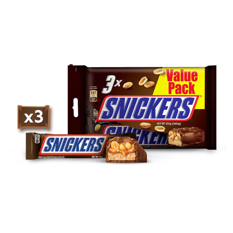 Snickers Chocolate 51g x 3packs
