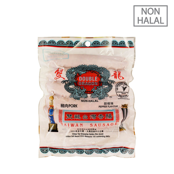 [NON-HALAL] Double Dragon Pepper Flavour Taiwan Sausage 225g+/- (highest price)
