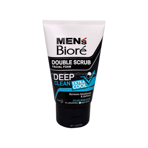 Men's Biore Deep Clean Extra Cool Double Scrub Facial Foam 100g (highest price)