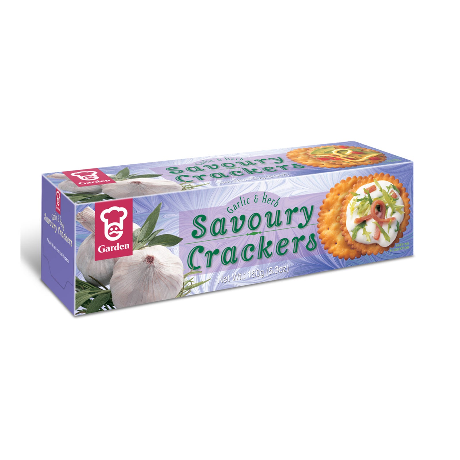 Garden Garlic & Herb Savoury Crackers 150g