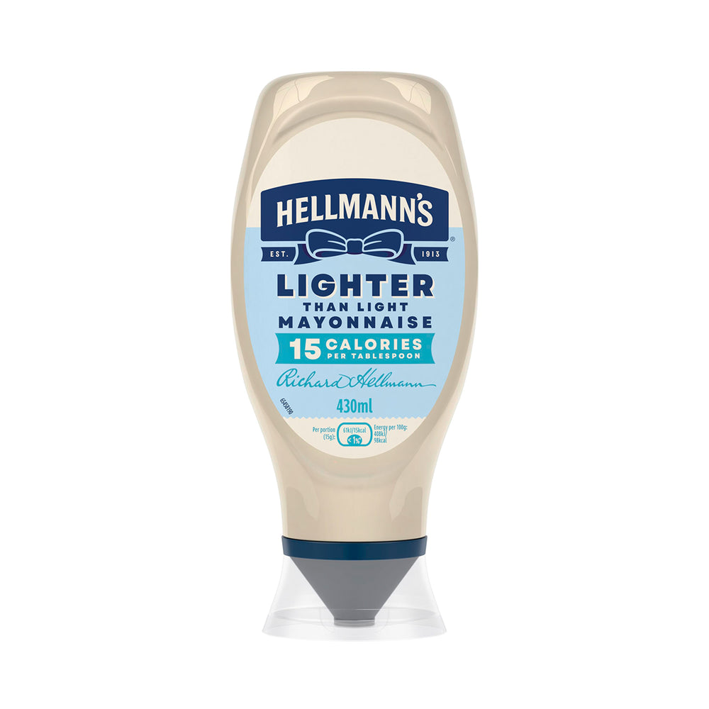 Hellmanns Squeeze Lighter than Light Mayonnaise 430ml