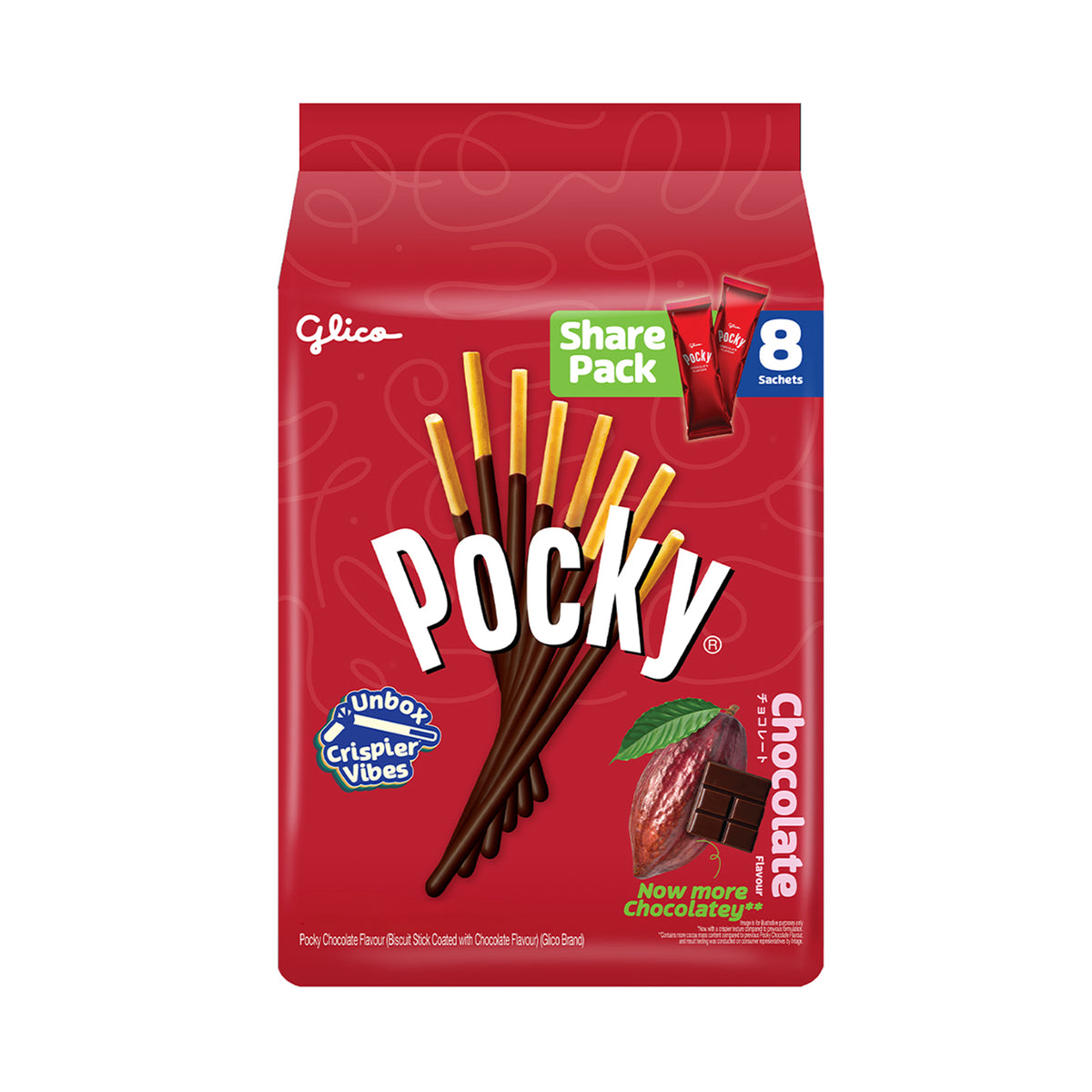 Glico Pocky  Biscuit Stick Family Pack Chocolate Flavour 18g x 8
