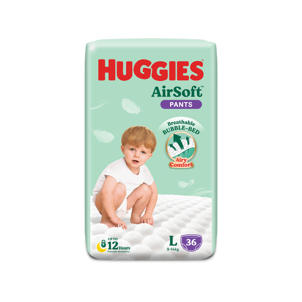 Huggies Gold Natural Soft Pants Baby Diapers (Large) 36pcs/pack (highest price)