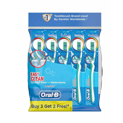 Oral-B Complete Easy Clean Medium Toothbrush 3+2pcs