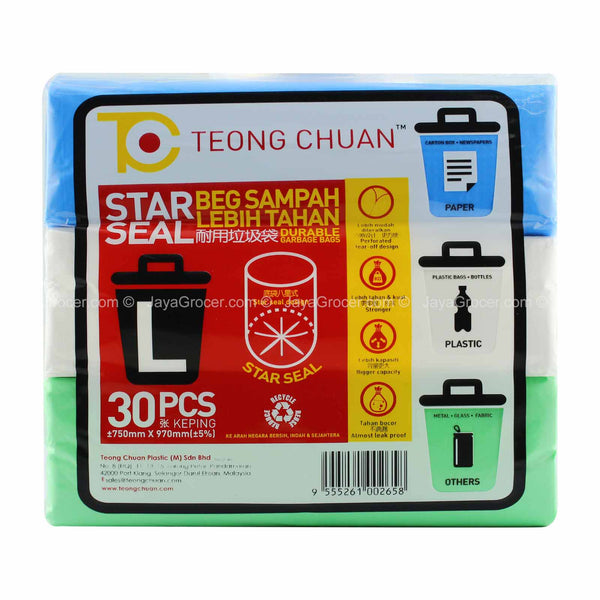 Teong Chuan Star Seal Large Garbage Bag 30pcs/pack (highest price)