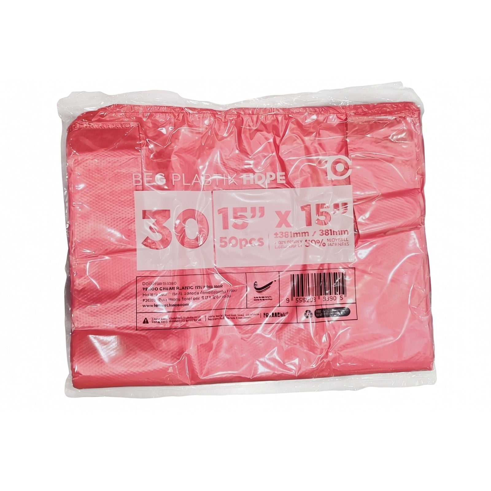 Teong Chuan Carrier Bag 30 15X15In 50pcs/pack