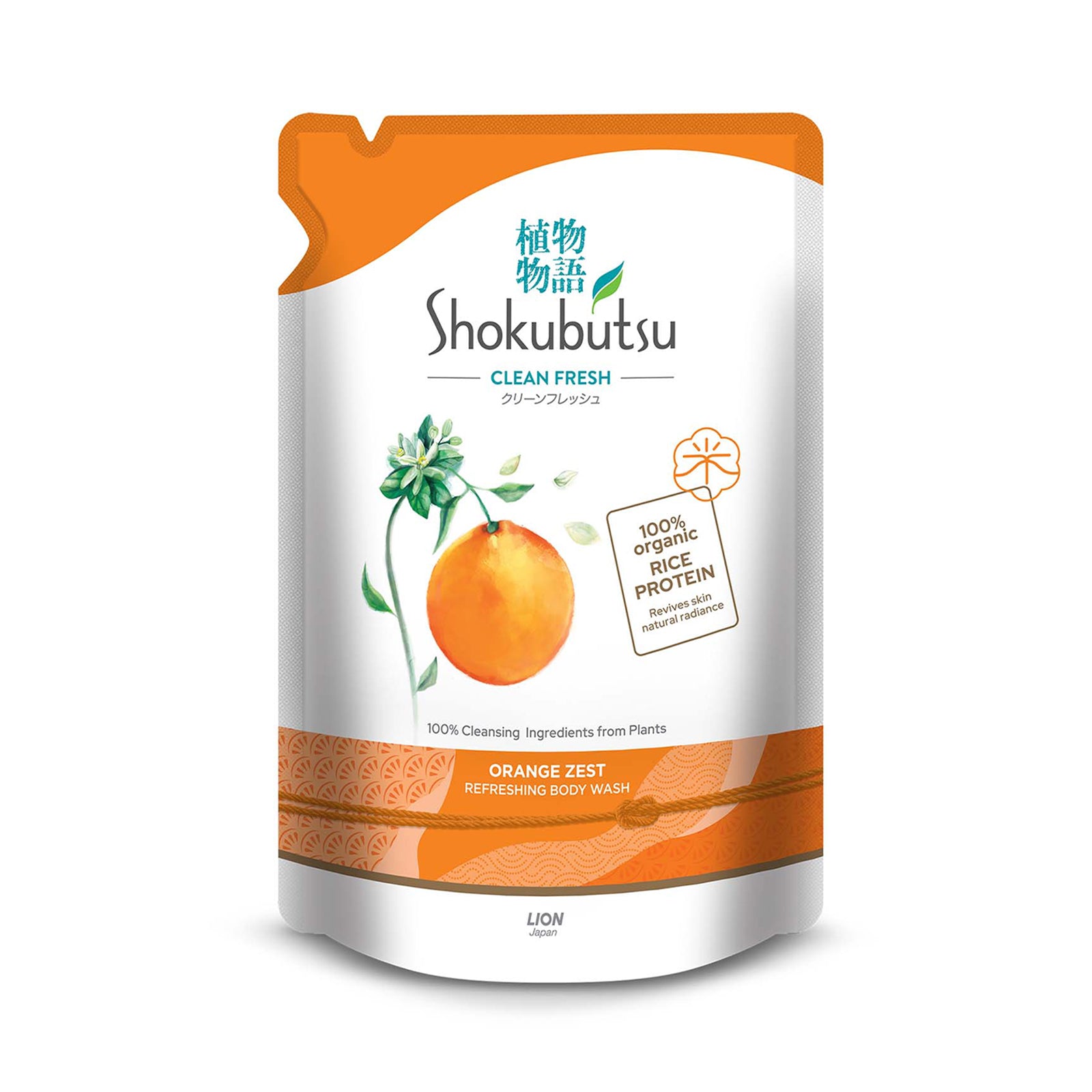 Shokubutsu Clean Fresh Orange Zest Shower Foam 800g