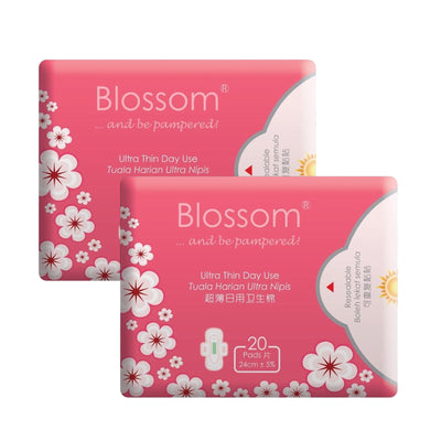 Blossom Day Ultra Thin Wing Sanitary Pad 20pcs x 2
