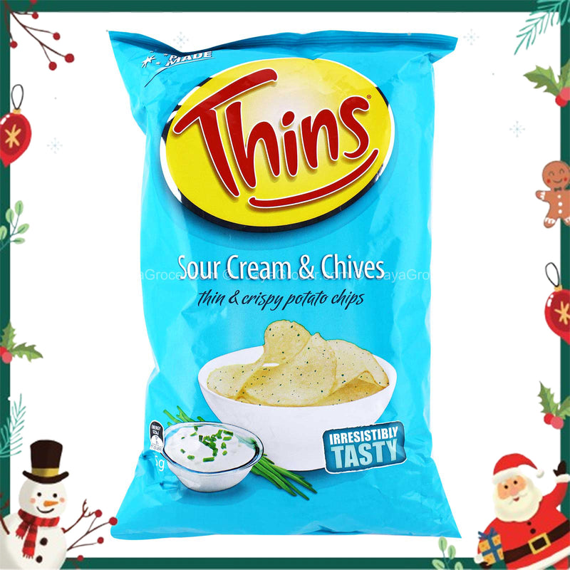 Thins Potato Chips Sour Cream and Chives 175g