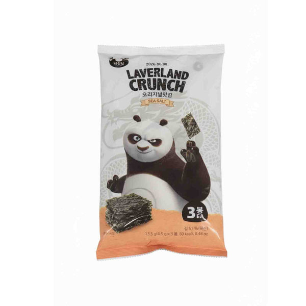 Manjun Laverland Crunch Sea Salt Korean Seaweed 4.5g x 3 (highest price)