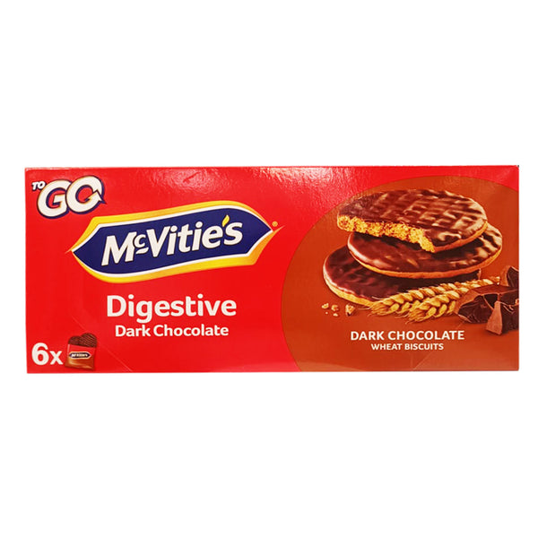 McVitie's Dark Chocolate Digestive To Go Biscuit 33.3g x 6