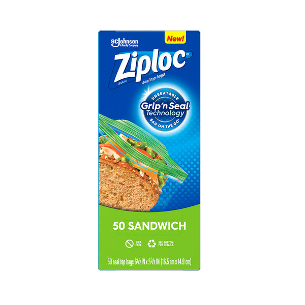 Ziploc Sandwich Bag 16.5 x 14.9cm 50pcs/pack (highest price)